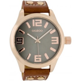 OOZOO Timepieces 45mm Brown Leather Strap C1156